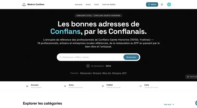 MadeInConflans Plateforme — outil digital proposé par CreativConflans Conflans-Sainte-Honorine (78)